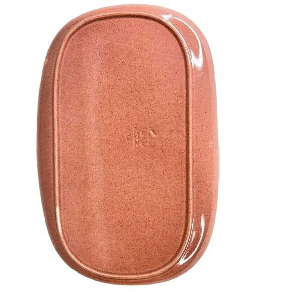 Russel Wright American Modern Coral Platter 13.5" Oval Rectangle Chip USA - Picture 8 of 9